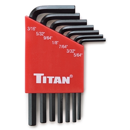 TITAN 7 Pc SAE Short Hex Key Set 12727